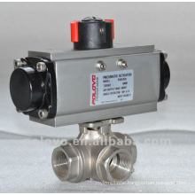 Pneumatic three-way ball valve(thread)